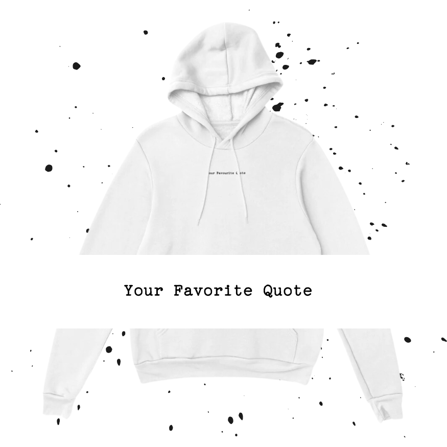 Minimalist Classic Hoodie - Your Favorite quote - Customize it - Unisex