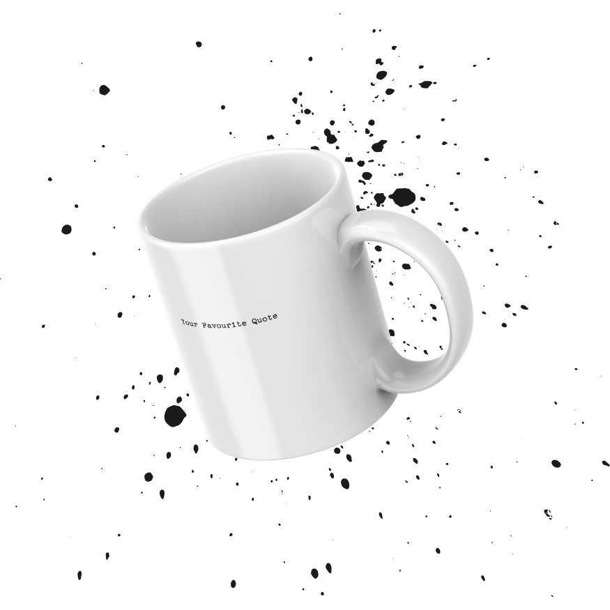 Minimalist Coffee Mug - Your Favorite quote - Customize it