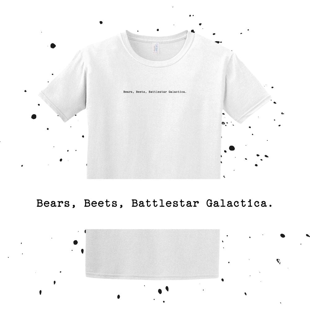 Bears. Beets. Battlestar Galactica. - The Office Quote - Unisex Minimalist T-shirt