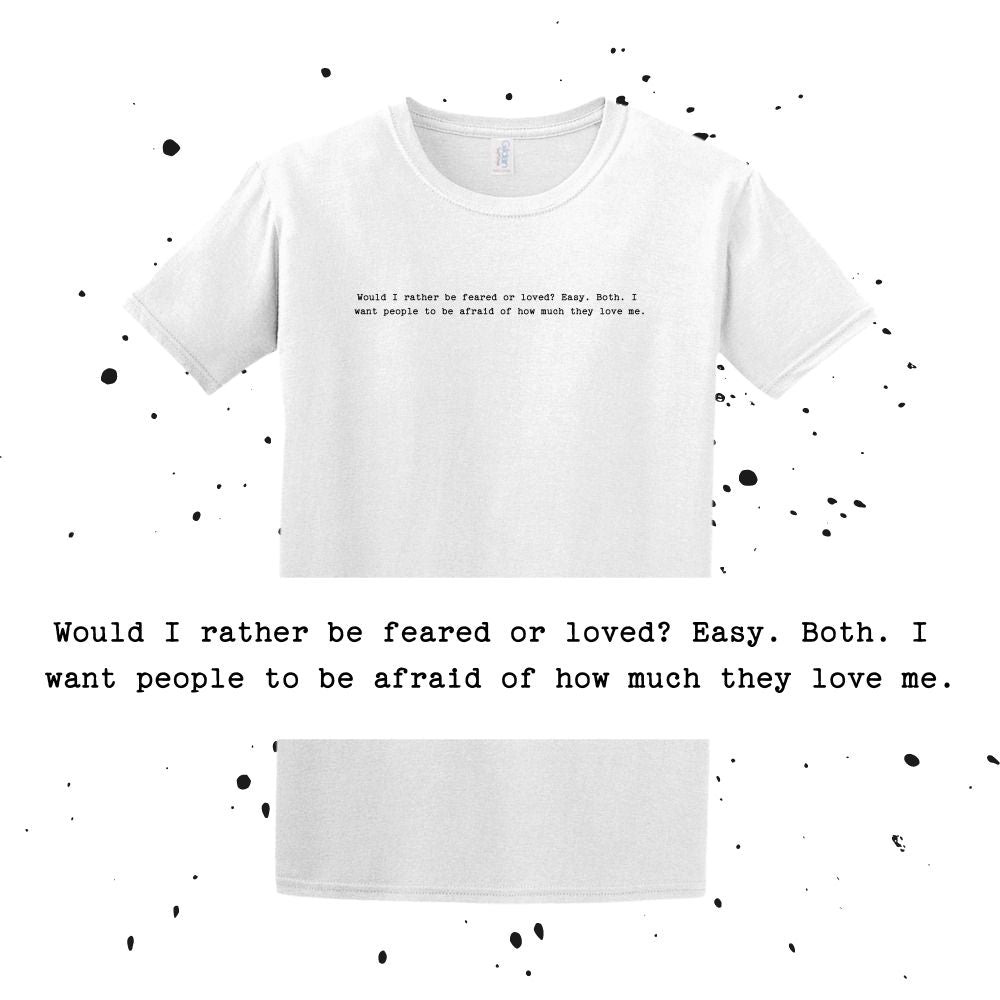 Would I rather be feared or loved? - The Office Quote - Unisex Minimalist T-shirt